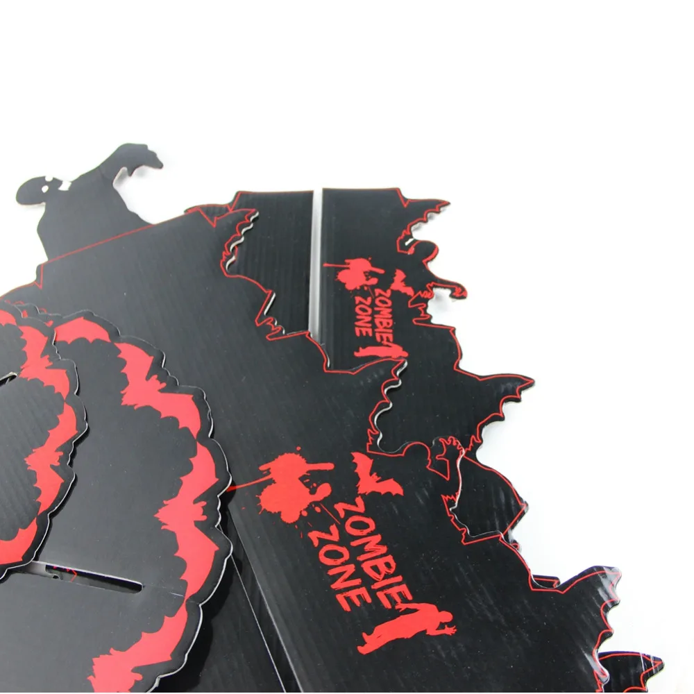 2017 New Design Big Spooktacular Red &amp Black Halloween Cupcake Stand with 3 Tier Cardboard Table Centrepiece Zombie Party | Дом и сад
