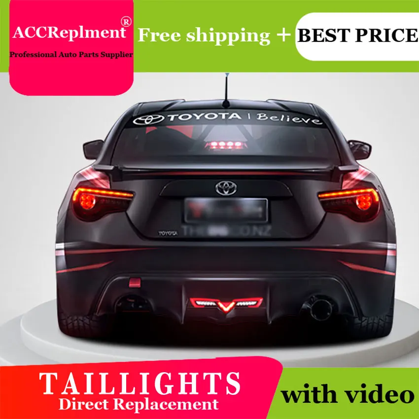 4 шт. автомобильный Стайлинг для Toyota GT86 задние фонари 2017-2019 светодиодные лампы +