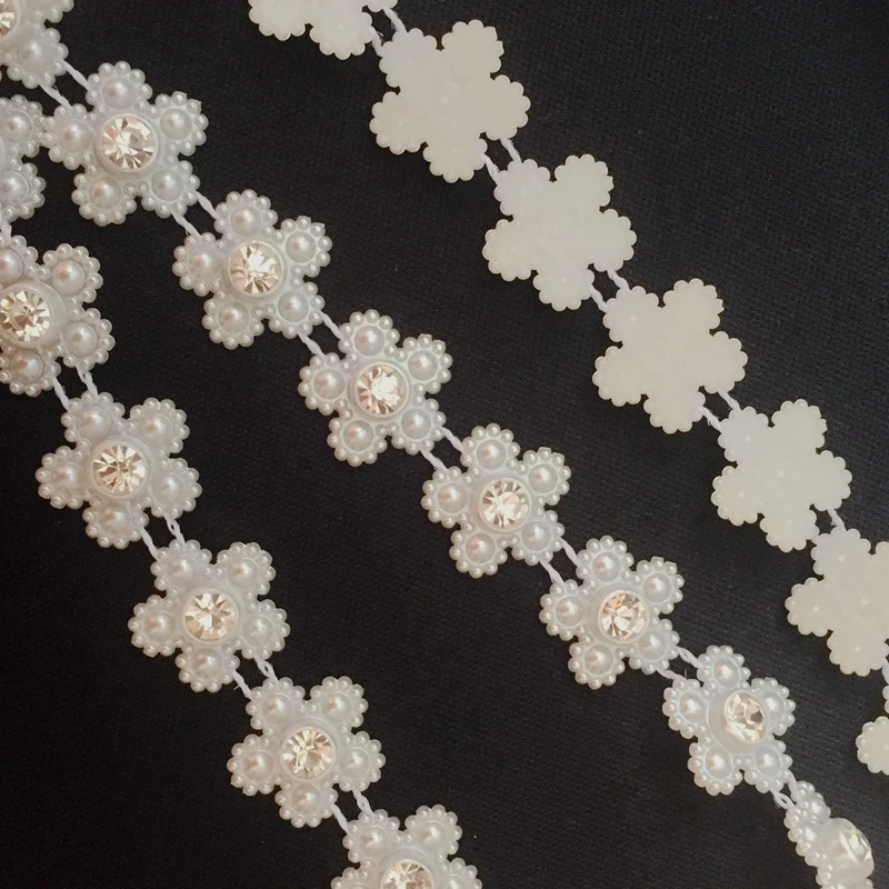 

10 yard floral/sparkling diamond lace/wedding dress decorating Christmas party diy material snowflakes-D52i1