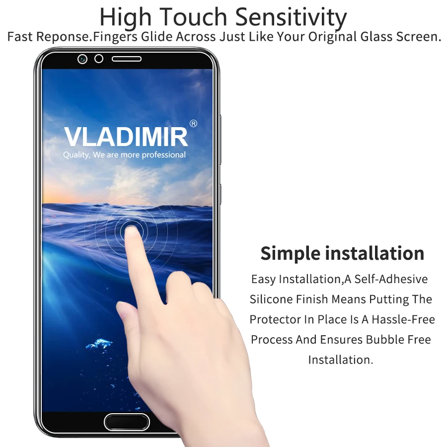 Vladimir 9 H 2.5D не полное покрытие закаленное стекло для huawei Honor View 10 экран протектор V10