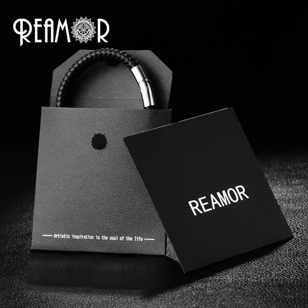 Браслет REAMOR 316l из нержавеющей стали серебристого цвета с крючками-рыбками