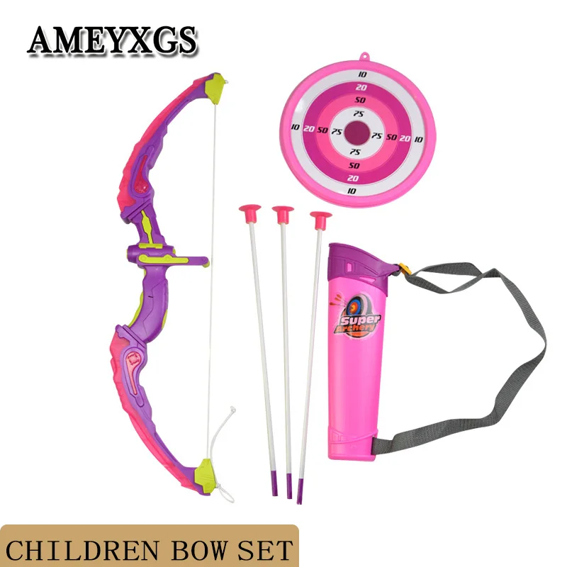 1 шт. розовый детский комплект с бантом Детская стрельба из лука тренировочный