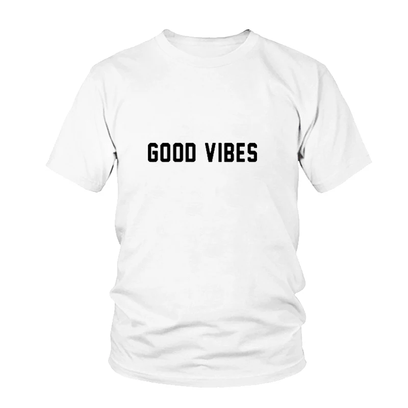 

New Arrival Good Vibes Fashion Tumblr T Shirt Casual Girls Tops Tees Unisex T Shirt High Quality T Shirt Casual Female T Shirt