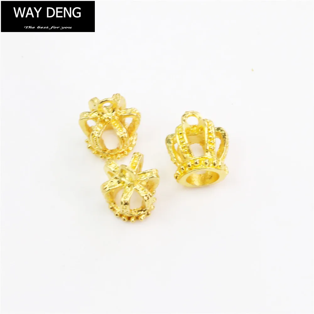 Набор из 20 золотых мини корона очаровательные Висячие ожерелья 15x13 мм серьги