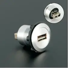 22 мм USB разъем для крепления на панель(USB2.0 Женский A изменение на женский A