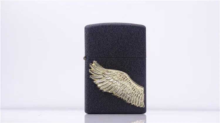 Золотое крыло металлический значок для ZIPPO бензиновая Зажигалка Декор DIY клей на металлические детали гаджеты для мужчин аксессуары для курильщика