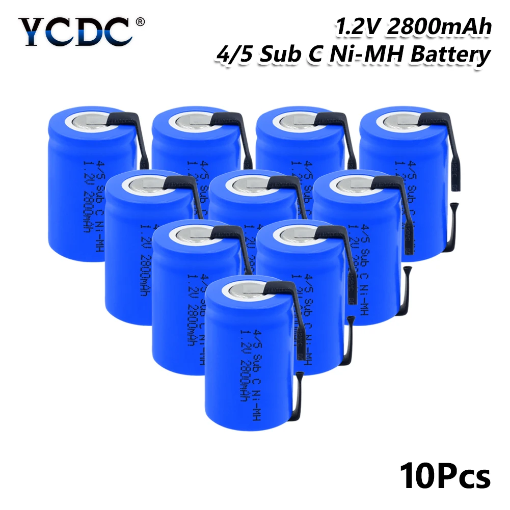 4/5SC SC Sub C Li-Ion Li-Po литиевая батарея 1,2 V 2800mAh перезаряжаемые ni-mh батареи со сварочными вкладками