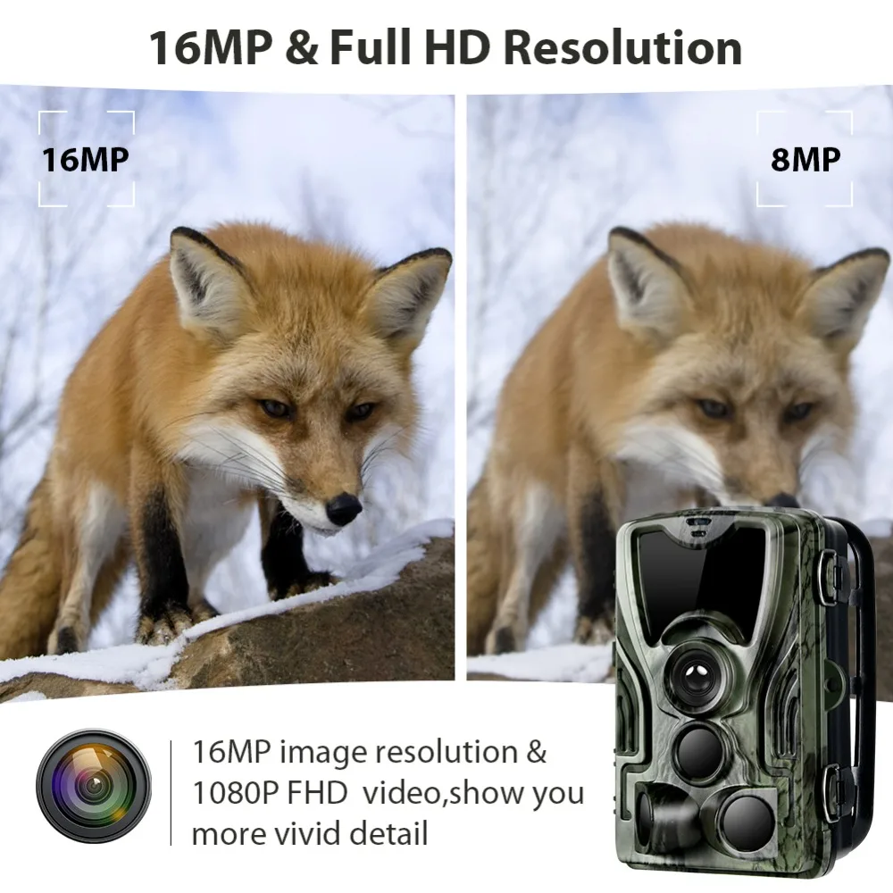 Фотоловушка HC801ALI 5000 P с литиевой батареей 1080 мАч 16 МП|Камеры для охоты| |