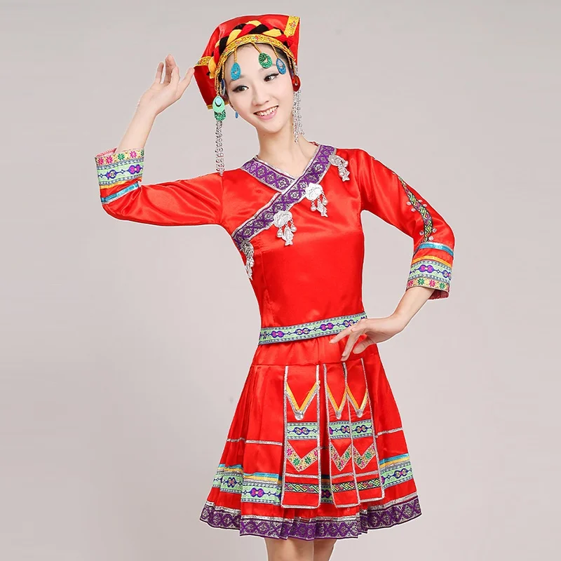 Одежда Hmong, дизайнерские женские традиционные китайские народные танцевальные костюмы, современная одежда hmong, Танцевальная Одежда для танцев на сцене DD1860