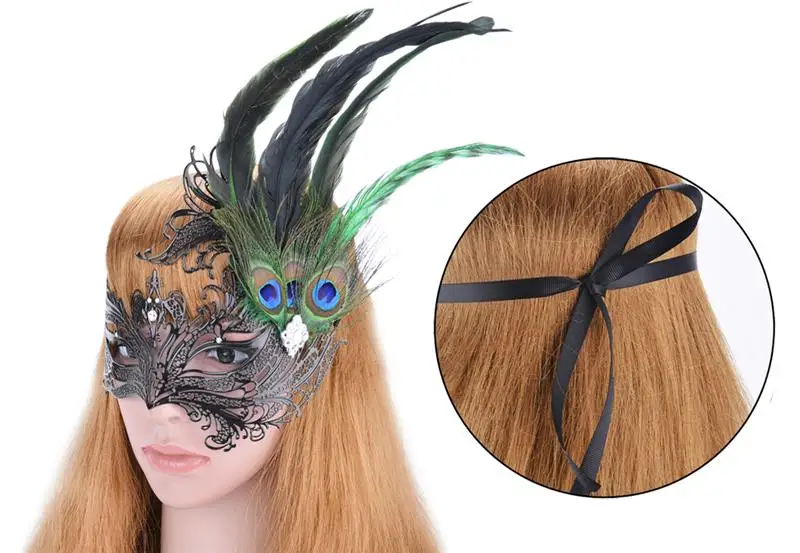 Блестящая металлическая художественная маска FunPa вырезанный дизайн