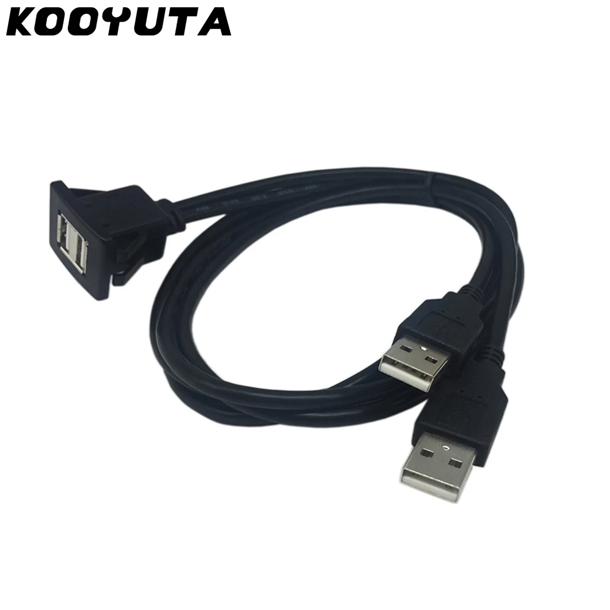 1 м/2 м гнездовой Кабель USB 2 0 Автомобильный удлинитель с утопленным креплением