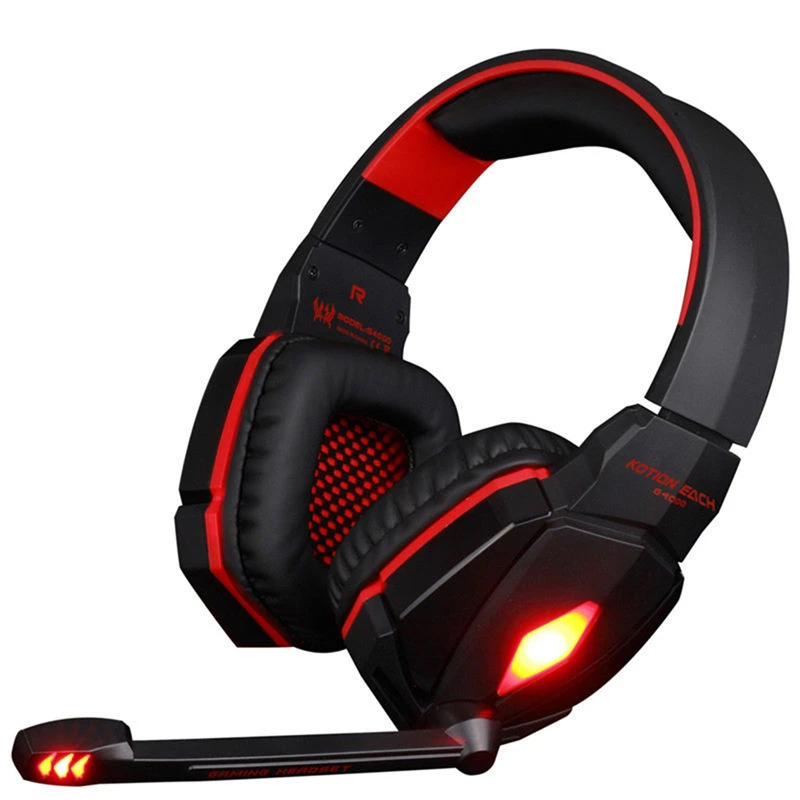 Игровые наушники KOTION G4000 Pro головной гарнитур микрофона светодиодный свет стерео