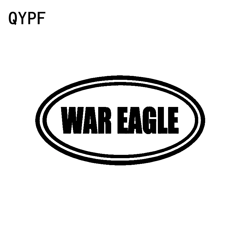 

QYPF 15 см * 7,9 см, мультяшная модная виниловая наклейка с изображением военного орла, изысканная наклейка, черная/Серебряная Фотография
