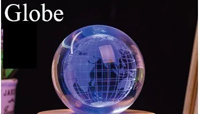 Globe 3D Galaxy Солнечный Системы хрустальный шар лазерная гравировка планет Стекло мяч Глобус Луны 60/70/80 мм Хрустальный шар подарок декор - Цвет: Globe