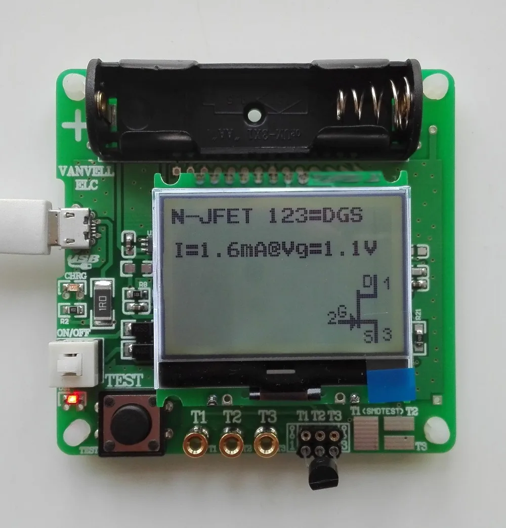Многофункциональный тестер сопротивления индуктора конденсатора ESR DIY MG328