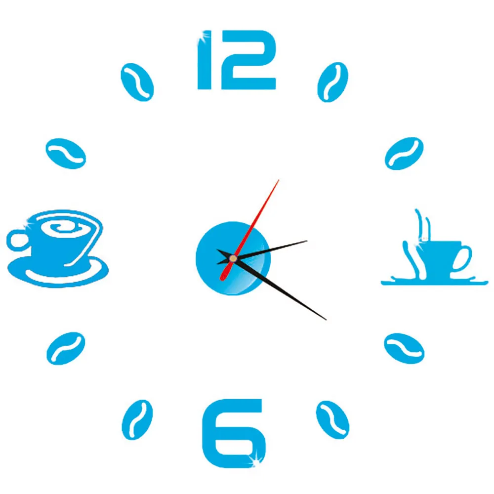 Настенные часы современные дизайнерские водонепроницаемые 3d настенные для