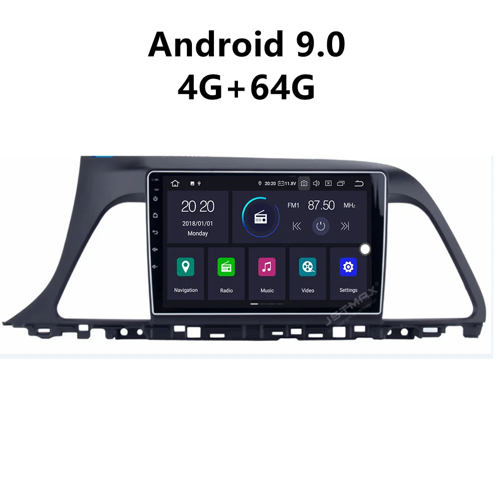 melhor JSTMAX 9 ''Android 9.0G + G Tela ISP 64 4 Car DVD Radio Stereo Player Para Hyundai Sonata 2015 2016 2017 Rádio