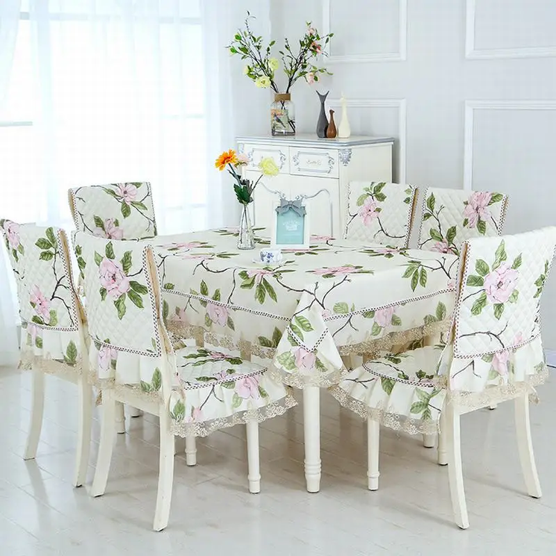 Пасторальная кружевная ткань с цветочным принтом вечерние домашние кухонные