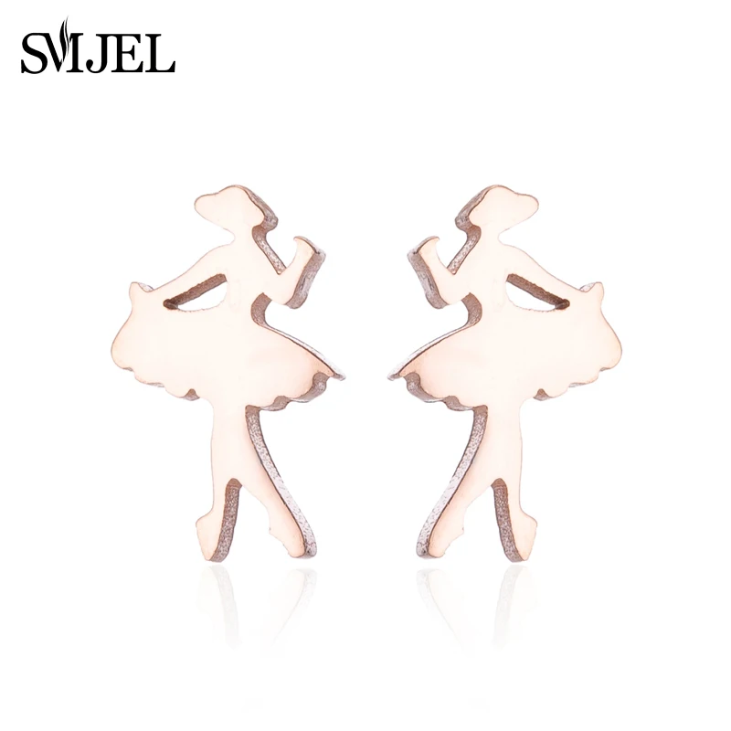 SMJEL Tiny Moon Star серьги-гвоздики из нержавеющей стали повседневные подростковые ювелирные изделия серьги день матери Небесный подарок на день рождения - Окраска металла: GED132