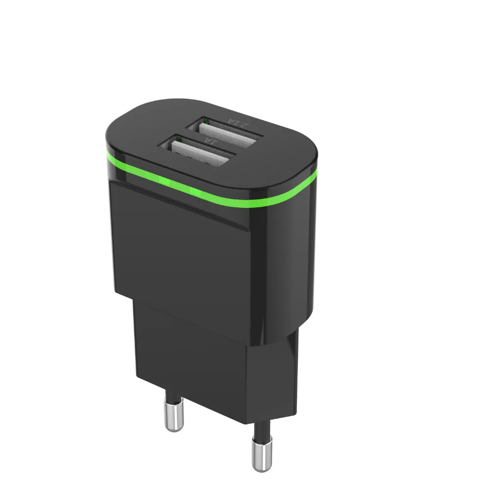 5V 2.1A светодиодный светильник с двумя usb-адаптерами для iPhone 5 6 iPad samsung, настенное зарядное устройство для мобильных телефонов