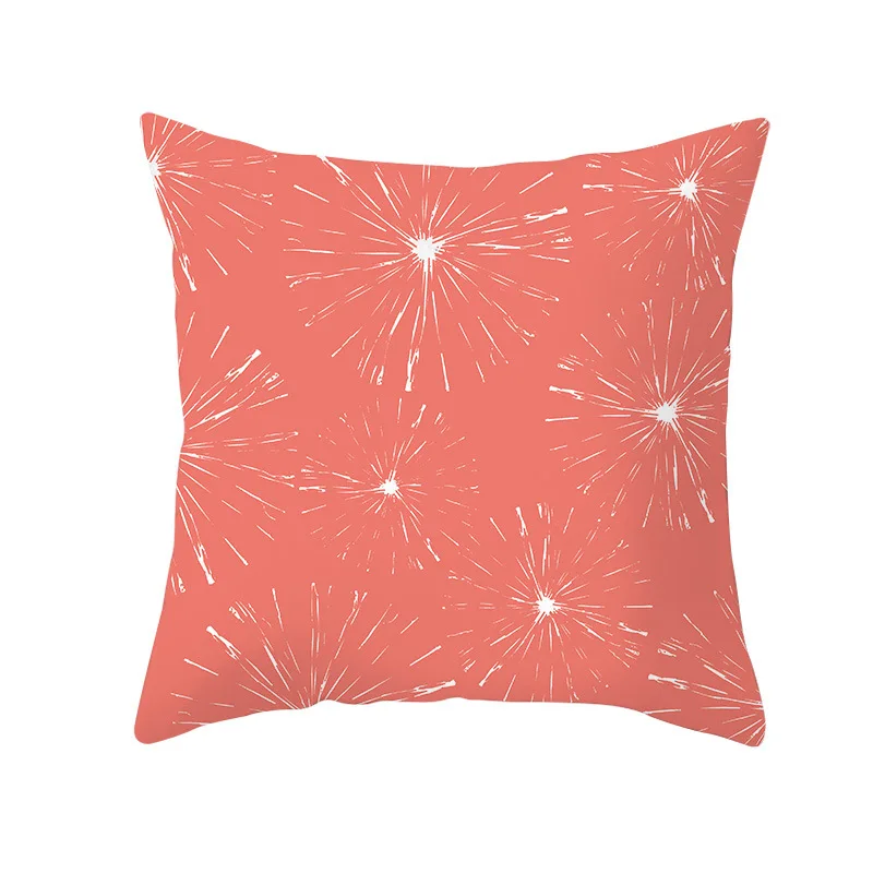 30 Lychee Coral Series Printed Pattern Pillow Cases Colorful Polyester Peachskin 45x45cm Pillow Cases For Bedroom Home Office - Color: 30