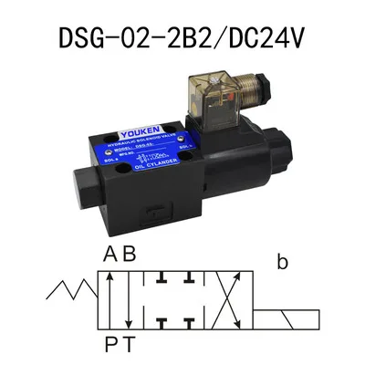 DSG-02-2B2-DC24V DSG-02 серия гидравлический электромагнитный двухсторонний направленный клапан одноголовый клапан 24VDC 220VAC распределительный клапан электромагнитный - Цвет: DSG-02-2B2-DC24V