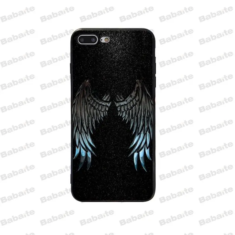 Babaite Angel Wings Soft Silicone TPU Phone Case Cover Shell for iPhone 5 5S 6 6S 7 7plus 8 8PlusX XS MAX XR case cover | Мобильные