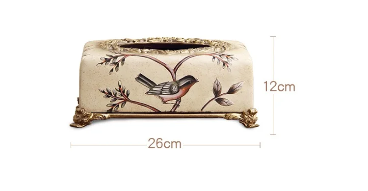 

Creative Chinese Style Luxury Tissue Box Home Decor Elegant Household Desktop Paper Storage Box Napkin Tissue Holder Trump 6ZJ46