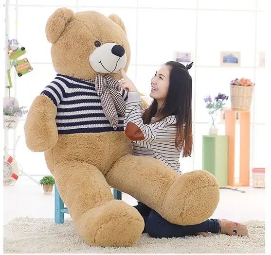 stuffed plush toy huge 180cm teddy bear blue stripes sweater soft doll sleeping pillow birthday gift s2807 | Игрушки и хобби