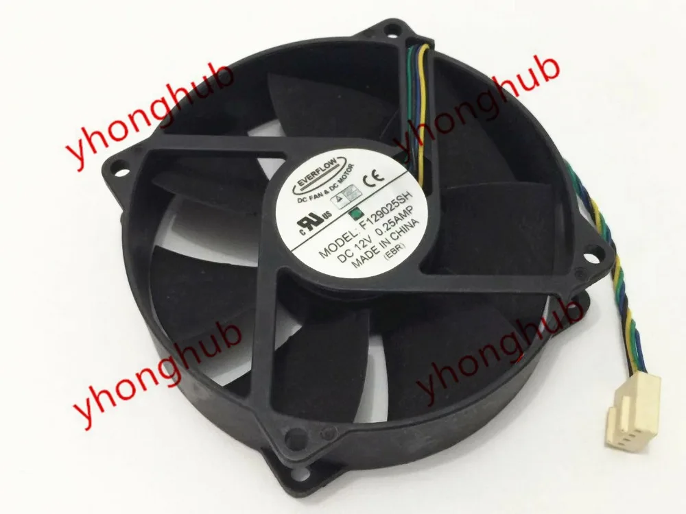 Вентилятор охлаждения сервера Everflow F129025SH DC 12 В 0 25 а 90x90x25 мм 4-wure | Компьютеры и офис
