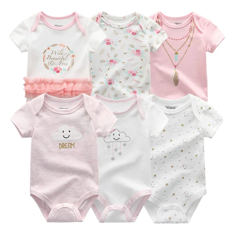 baby clothes6730 6 шт./лот платье для новорожденной хлопок 0-12 м одежда для маленьких мальчиков Roupa de bebes одежда для маленьких девочек одежда для малышей с единорогом - Цвет: baby clothes6730