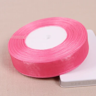 Бесплатная доставка (50 ярдов) 1 &quot25 мм органза ленты для свадьбы вечеринки