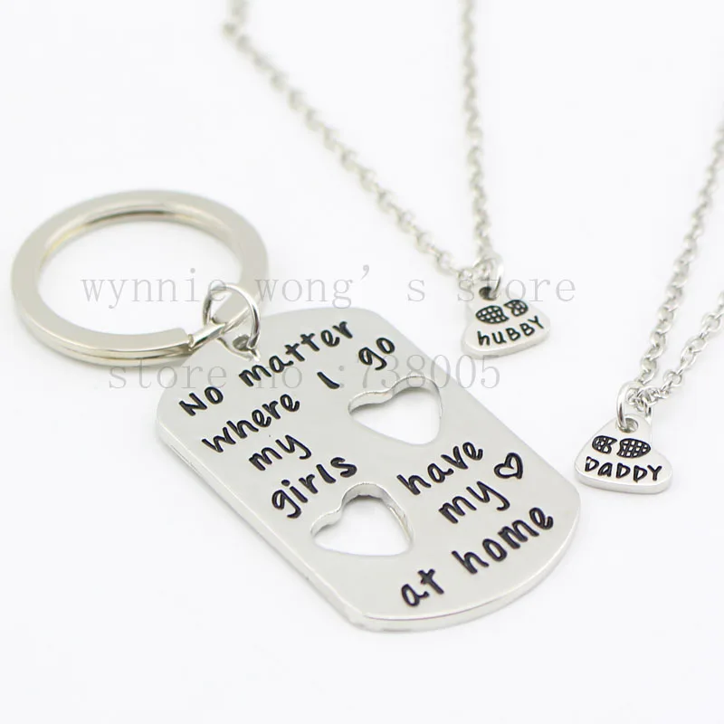 Новинка 2015 набор брелоков и ожерелья ручной работы в стиле День отца|dog tag|jewelry dogset