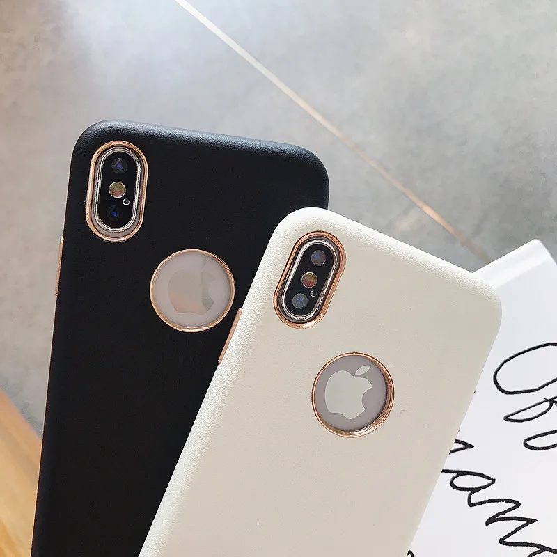 Кожаный чехол в стиле ретро для iPhone X XS MAX XR 8 7 Plus 6 6 S, бархатный чехол с логотипом, чехол с отверстием для iPhone 6 Plus, тонкий противоударный чехол, Fundas