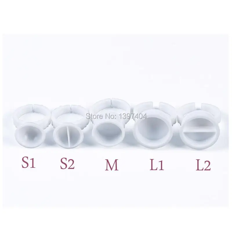 100pcs Plastic Tattoo Ink Ring for Eyebrow Permanent Makeup All Sizes white Holders accessory tattoo supply | Красота и здоровье