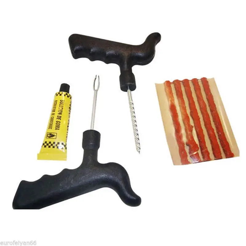 8in1 Car Motorcycle Wheel Tyre Puncture Tubeless Emergency Repair Strips DIY Kit |