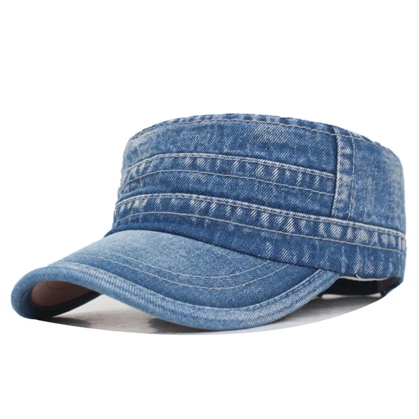 middle jean YOUBOME, модные мужские шапки в стиле милитари, женские, джинсовые, с эффектом потертости, однотонные, плоские, Gorras Planas, джинсы, бейсболка s для мужчин, Snapback, военная Кепка - Цвет: middle jean