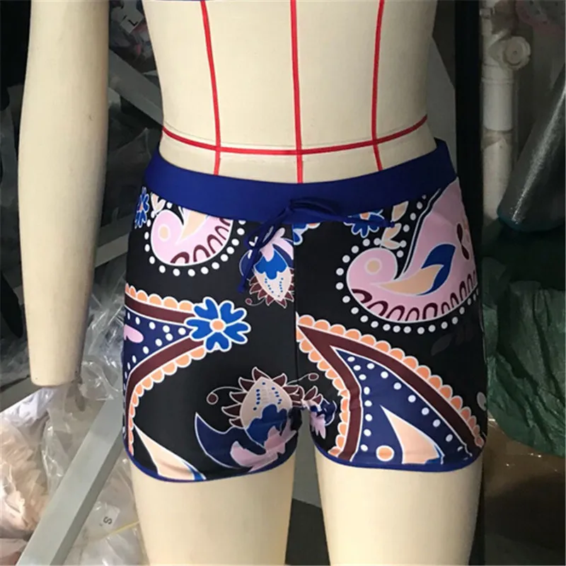 Женский цветочный комплект бикини летний женский купальный костюм с принтом и