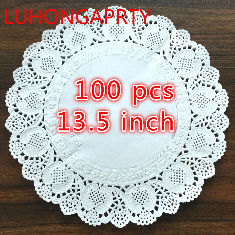 100 шт. белые круглые коврики диаметром 13 5 см 34 дюйма|paper doilies|lace paper doilieslace |