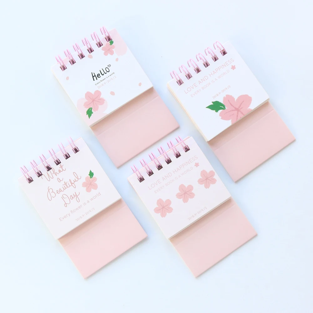 Domikee Симпатичные 2019 год Мини школьников портативный Настольный календарь