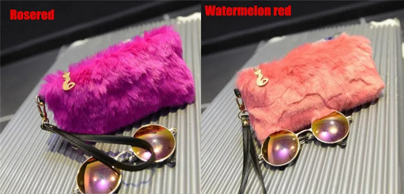 Женский кошелек Модный женский зимний плюшевый пушистый клатч из искусственного