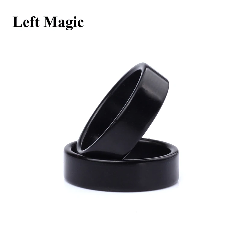 

Black Strong Magnetic Magic Ring Magnet Coin Magic Tricks Finger Decoration Magician Ring 18/19/20/21MM Size Magic Props Tools