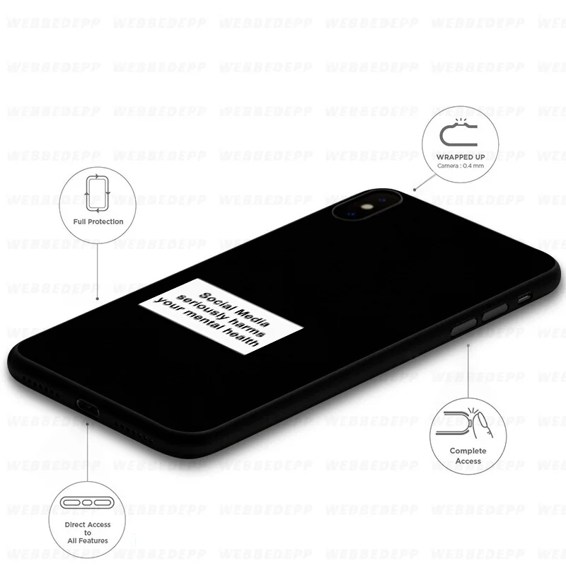 WEBBEDEPP социальные сети серьезно вредит мягкий чехол для Xiaomi Mi 9T 9 8 SE 6 A1 A2 A3 Lite MiA1 MiA2