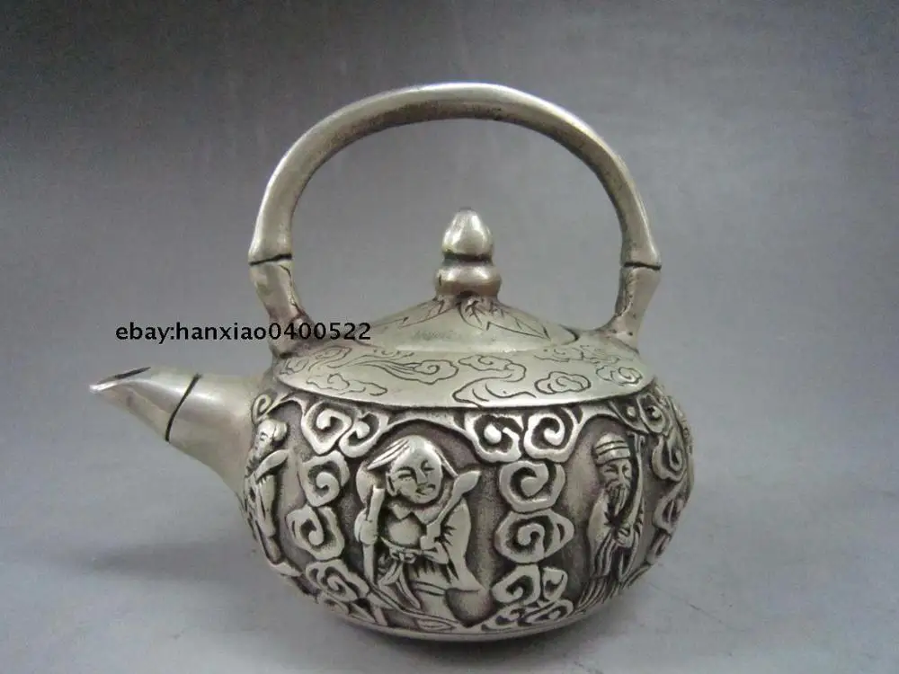 Chinese Miao Silver Handwork Immortal Teapots XuandeMark | Дом и сад