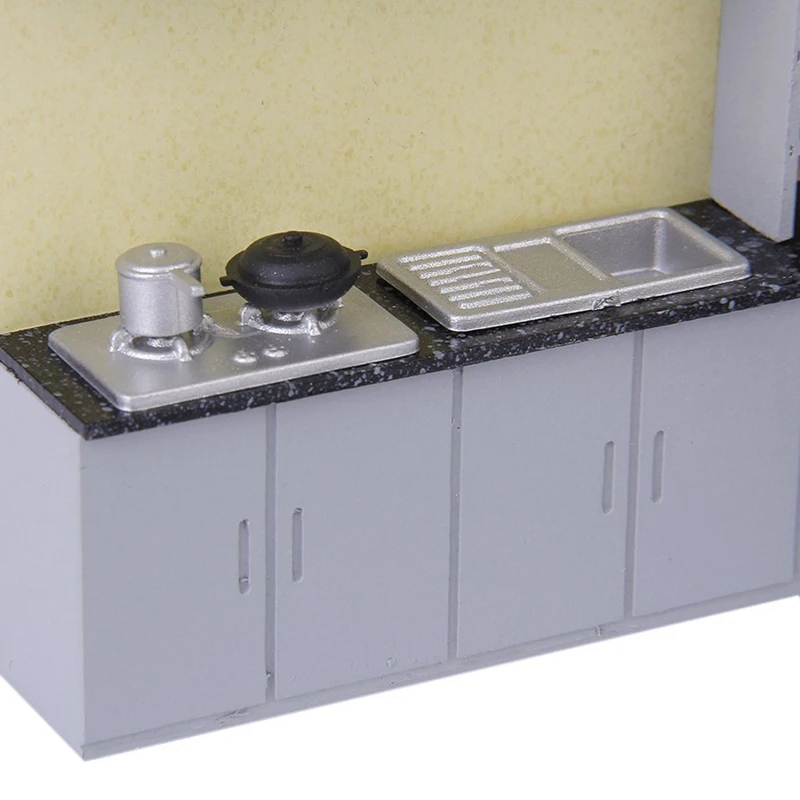 

Simulation Kitchen Cabinet Set Model Kit Furniture 1:25