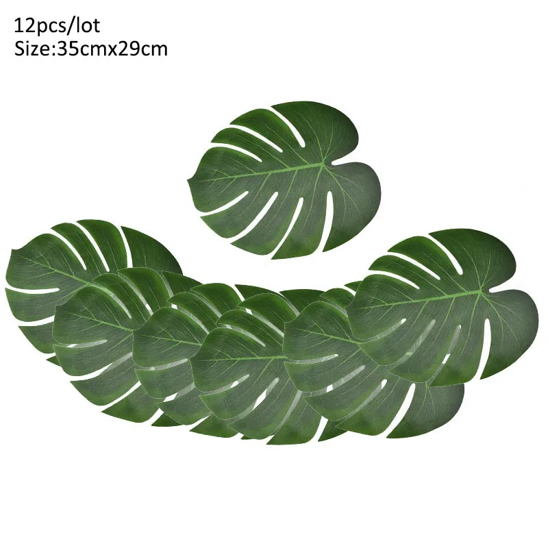 12pcs Leaves M Детский душ животные шарики для день рождения джунгли вечерние для вечеринки в стиле сафари Джунгли Тема вечерние шары Свадебная вечеринка Декор ребенок день рождения шар - Цвет: 12pcs Leaves M