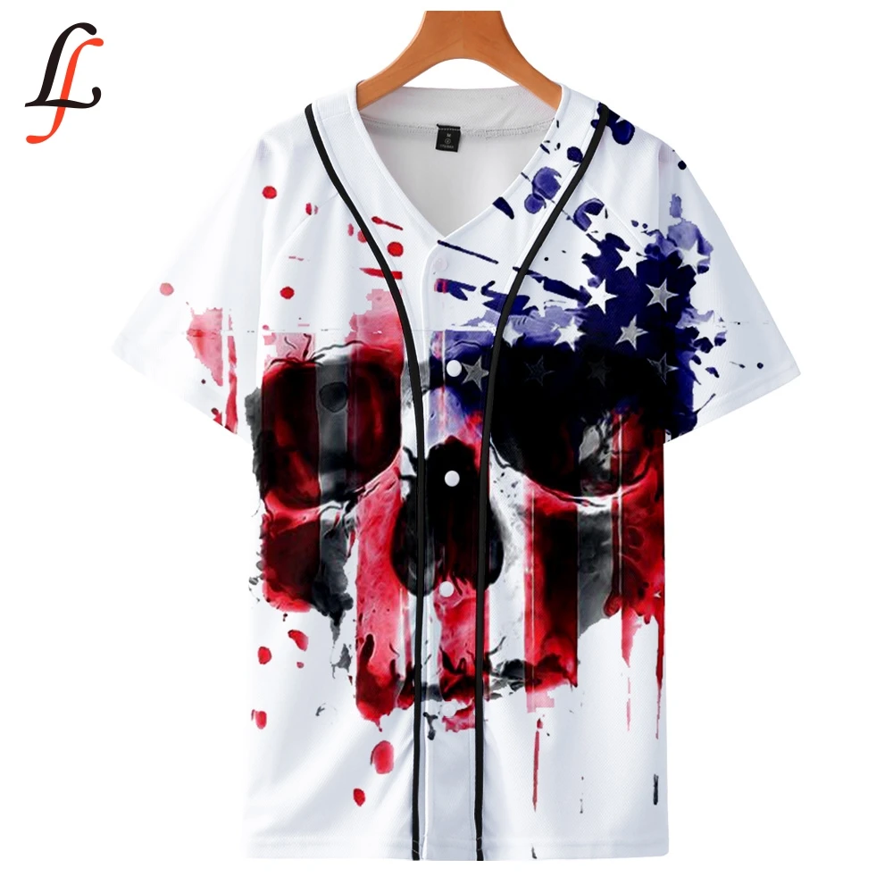 American Independence Day 3D Harajuku Baseball T-shirt Women/Men Summer Hot Sale Short Sleeve Clothes Popular | Женская одежда