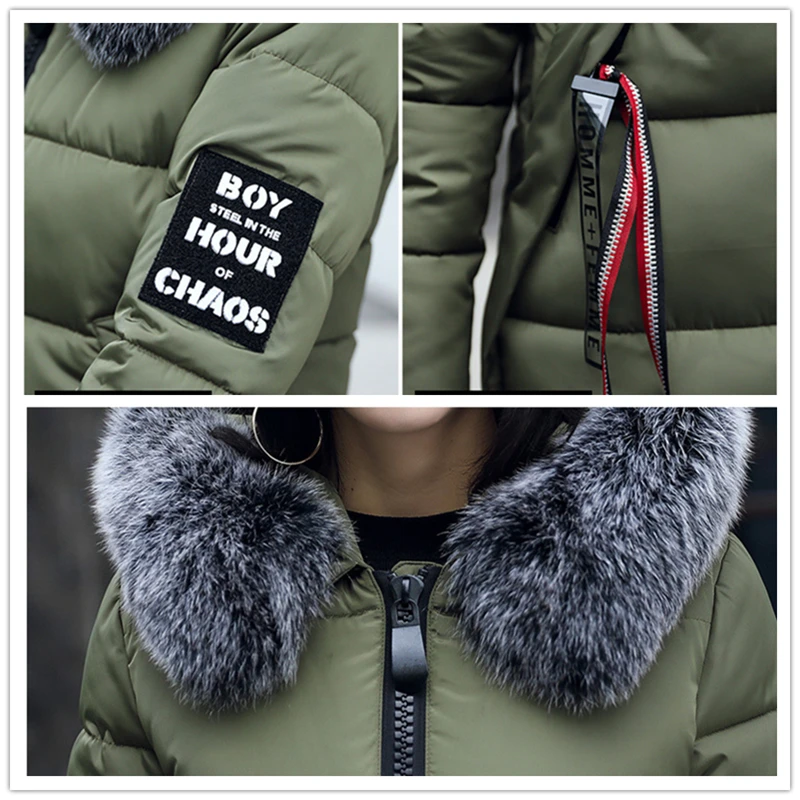 Wmwmnu зимнее длинное хлопковое пальто для женщин тонкая парка с воротником из