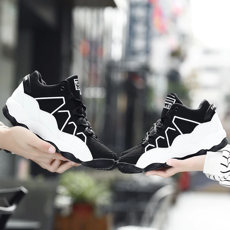 2018 зимняя горячая распродажа мужская обувь унисекс для бега высокие кроссовки до