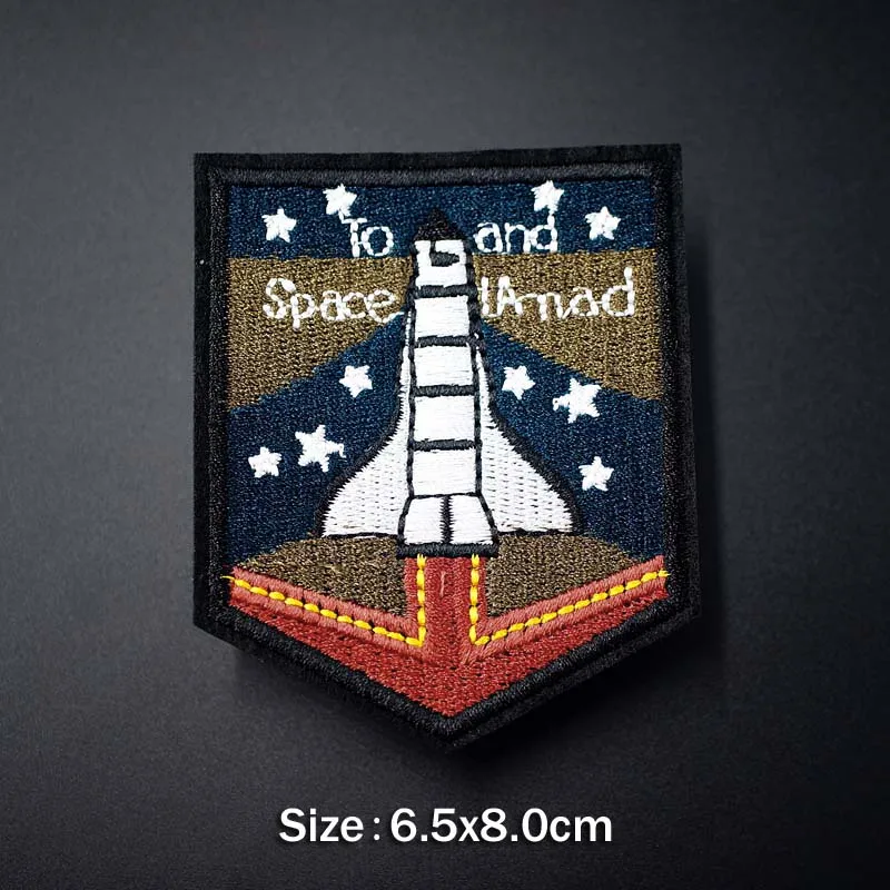 C CStarry Sky Planet Rocket Earth DIY железная нашивка вышитая аппликация швейная одежда наклейки одежда аксессуары - Цвет: C